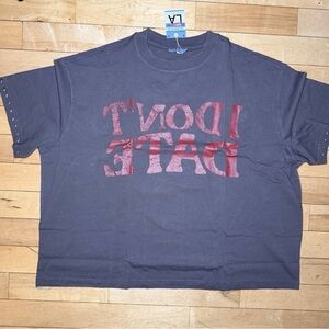 Lifted Anchors Grey/Red Don't Date Tee sz 2XL